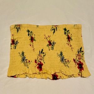 Floral cropped tube top